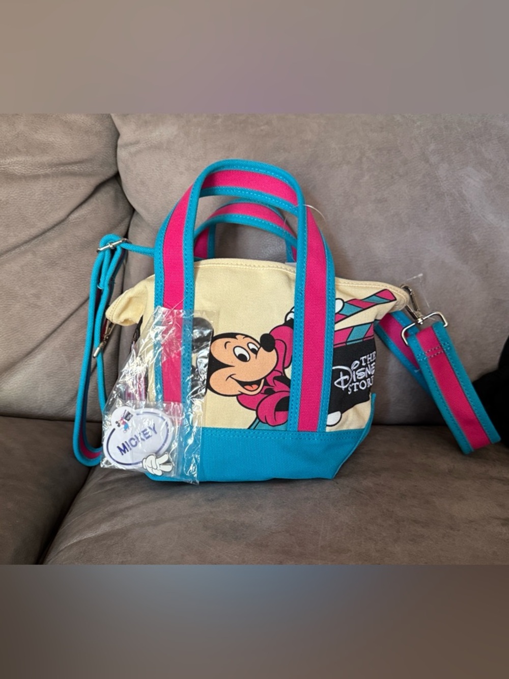 Mickey 1987 Disney store tote bag